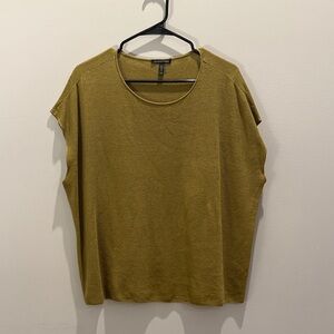 Eileen Fisher olive green top